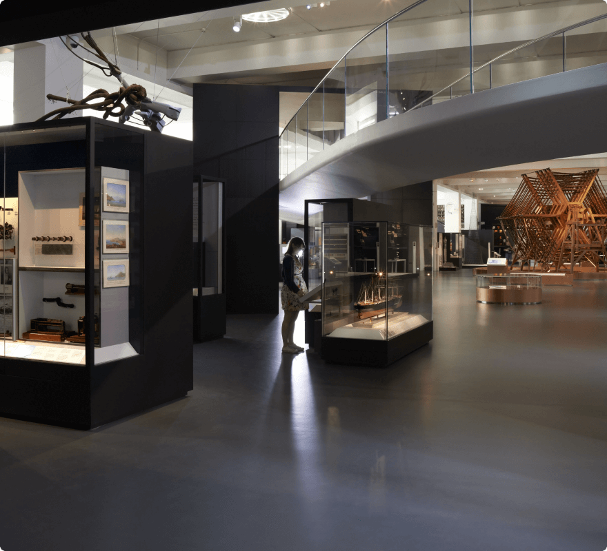 The interior of a large museum, representing the ‘humanities’ Usenet newsgroup where people discuss art and history.