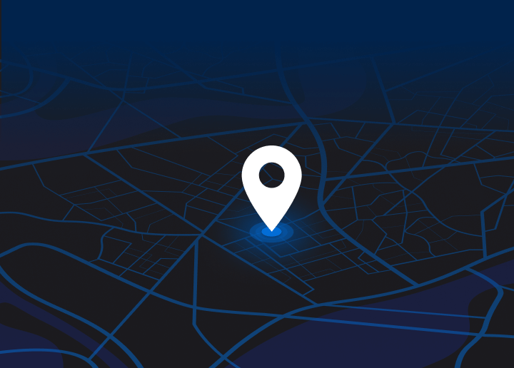 A map with a white location flag.